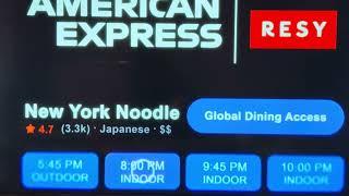 American Express Gives “New York Noodle” A 4.7 Rating But Its Not Exactly Listed In Google Search