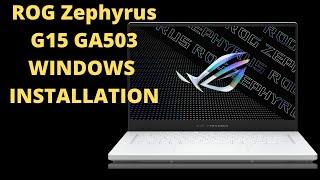 How To Enable UEFI USB Boot  Install Windows  On Asus ROG Zephyrus G15 GA503 Gaming Laptop