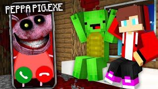JJ and Mikey ESCAPE From SCARY PEPPA PIG in Minecraft Maizen