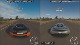 Forza Horizon 3 - Bugatti Veyron Super Sport vs Hennessey Venom GT - Speed Comparison