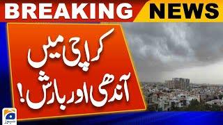 Karachi Weather Updates  Wind Blowing  Rain  Geo News
