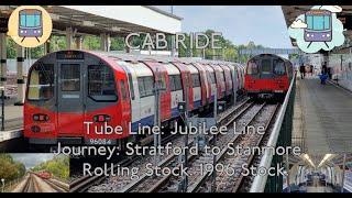 CAB RIDE  Jubilee Line 1996TS Stratford to Stanmore.