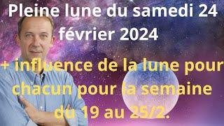 Astrologie Pleine lune du samedi 24 février 2024