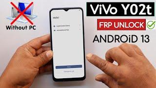 ViVo Y02t Android 13 Frp BypassUnlock Google Account Lock Without Pc  Reset Option Not Working