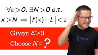 epsilon-N definition for a limit at infinity introduction & proof writing tips