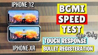 iPhone XR VS iPhone 12 BGMI Speed Test in 2021Touch ResponseBullet RegisterationGyro Delay Test