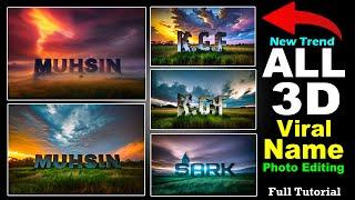 Viral 3D Name Photo Editing Tutorial Urban  Facebook Viral Urban Jungle Font Photo Editing Picsart