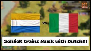 Age of Empires 3- Dutch Vs Italy  SoldieR Vs Auke1  Aoe3 DE  1v1 Ranked Gameplay  4K