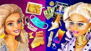 Rich Doll vs Broke Doll  10 DIY Barbie hacks and crafts