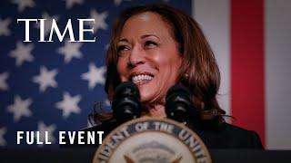 Watch Vice President Kamala Harris Makes First Public Appearance Since Biden Endorsement