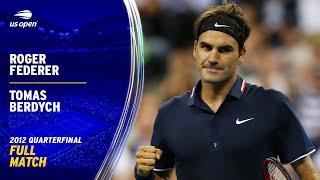 Roger Federer vs. Tomas Berdych Full Match  2012 US Open Quarterfinal