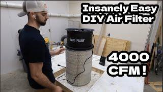 The EASIEST DIY Air Filter of All Time  Build Your Own Air Filter  Woodworking Filtration System
