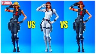 FORTNITE DANCE BATTLE BLACK WIDOW vs BLACK WIDOW SNOW SUIT ️