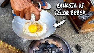 MAKAN KERAK TELOR BEBEK - INDONESIAN TRADITIONAL FOOD