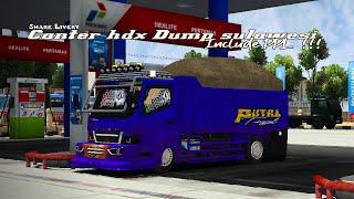 Share livery&PPL V2  mod truck canter dump pasir putra tunggal sulawesi style terbaru