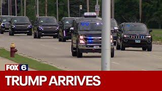 RNC Milwaukee 2024 Former Pres. Donald Trump arrives for convention  FOX6 News Milwaukee