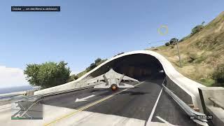 GTA V Jet Stunt 360 In Tunnel Military Base