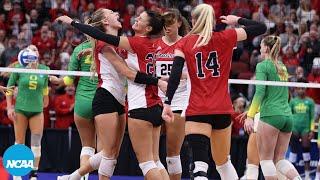 4th set comeback full 5th set from Louisville-Oregon NCAA volleyball regional finals