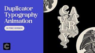 Typography Animation in Cavalry  Using Duplicators and Context Index