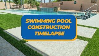 Swimming Pool Construction Timelapse 2023  California Pools & Landscape