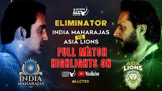 India Maharajas v Asia Lions - Highlights   Match 7 - Eliminator   Legends League Cricket 2023