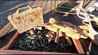 WHO CALLED THE COPS?? Opening 60 Year old HUGE FULL AMMO CAN Found Metal Detecting