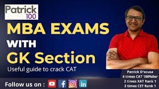 MBA exams with General Knowledge Section  Tips to prepare  Patrick Dsouza