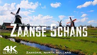 ZAANSE SCHANS  Drone Aerial 4K  Amsterdam Holland Netherlands