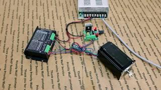 Controlling a stepper motor through a signal generator