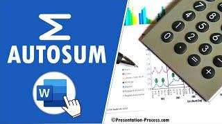 Σ Autosum Formula Right in MS WORD