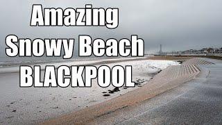 Amazing Snowy Beach Blackpool