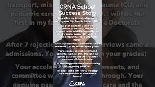 Casey congratulations As you enter CRNA school you have our support #crna. Subscribe for more