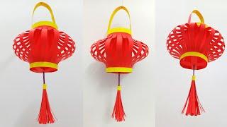How To Make A Chinese Paper Lantern  Paper Lamp  Lamp DIY  Chinese New Year Craft