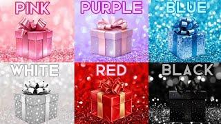 Choose Your Gift 6 Gift Box Quiz Challenge PinkvsPurplevsBluevsWhitevsRedvsBlack #6giftbox