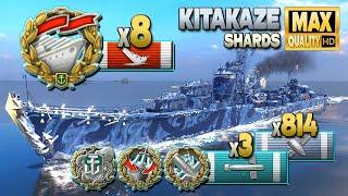 Destroyer Kitakaze Solo Warrior & 8 ships destroyed - World of Warships