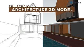 Comprehensive Tutorial Architecture 3D Modeling with SketchUp   Private House 267