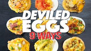 DEVILED EGGS 9 WAYS LIKE YOUVE NEVER SEEN THEM BEFORE...  SAM THE COOKING GUY