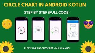 Circle 360 270 180 chart in android kotlin example