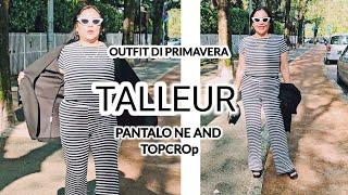 outfit de primaveratailleur *pantaloni and topcrop