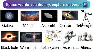 Space Vocabulary  Universe vocabulary  Space words  English vocabulary