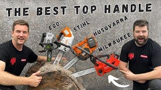 Can Milwaukee Compete With The Best? Milwaukee vs Stihl vs Husqvarna vs EGO Top Handle Climbing Saws