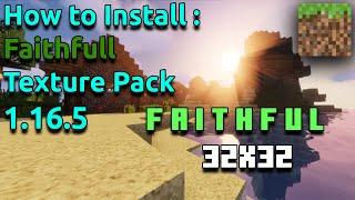 Minecraft Tutorial  How to install Faithful texture pack 1.16.5