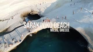 Sarakiniko Beach Milos Greece in 4K  DJI Drone