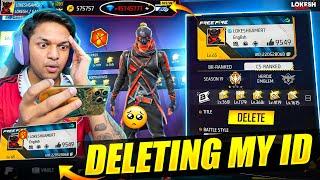 Deleting My 50 Lakhs Rupees Free Fire ID  And V Badges 