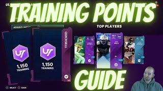 MADDEN 21  TRAINING POINTS GUIDE ULTIMATE MUT 21 NO MONEY SPENT THEME TEAM