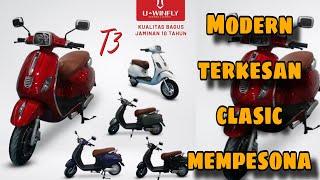 uwinfly t3 model vespa motor listrik ramah lingkungan