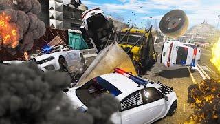 Craziest Car Destroys Cops in GTA 5 RP..