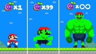 Super Mario Bros. but Every Seed Powerups make Mario Muscle HULK  Game Animation