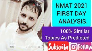 NMAT 2021 ANALYSIS  NMAT FIRST DAY ANALYSIS  No Surprises  100 % Similar Topics As Predicted 