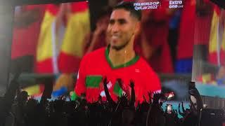 Morocco Crazy Fan in fan-zone Morocco vs spain  Fifa World cup qatar 2022 